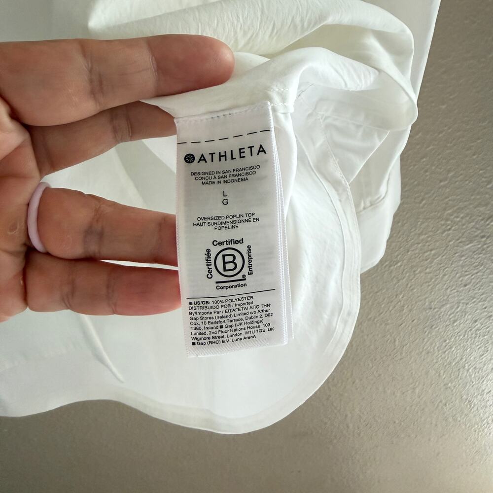 Athleta Oversized Poplin shirt in White - Picture 10 of 10
